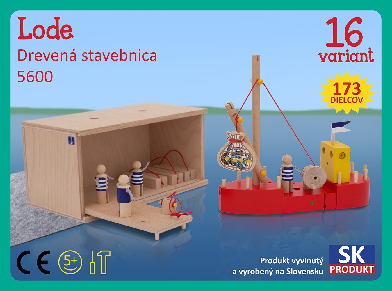 Moy Toy Dřevěná stavebnice Lodě Moy Toy