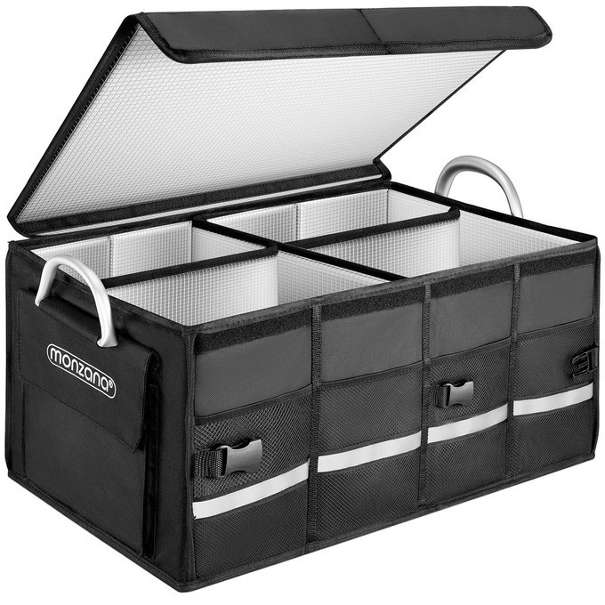 Zateplený organizér do kufru auta 60x35x30cm | černý