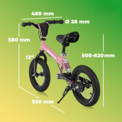 Odrážedlo Rennmeister | růžové č.2