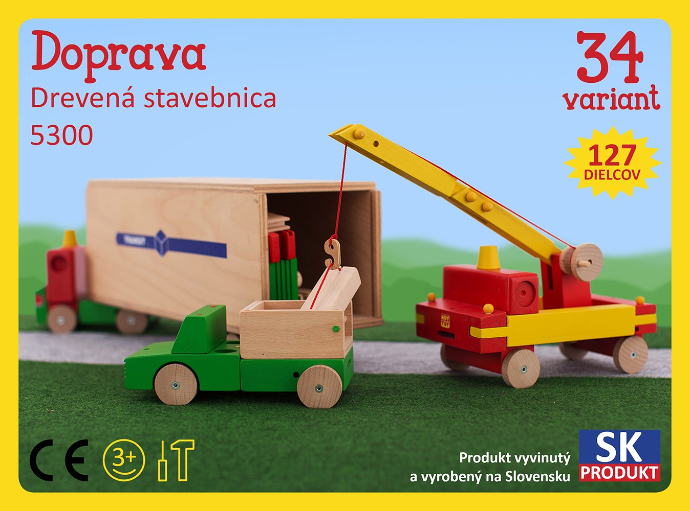 Moy Toy Dřevěná stavebnice Doprava Moy Toy