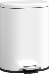 Pedálový odpadkový koš s víkem 12 litrů | bílý č.1