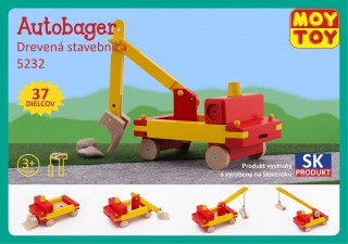 Dřevěná stavebnice Autobagr Moy Toy č.1