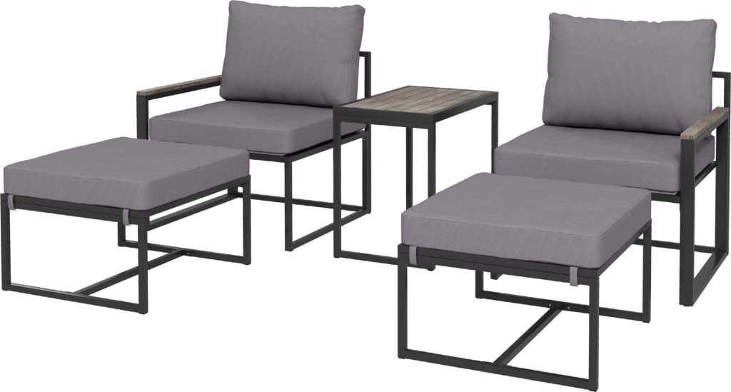 Zahradní ocelový nábytek | šedý