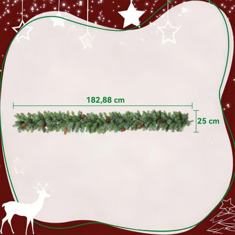 Vánoční girlanda 1,8 m | zelená č.4