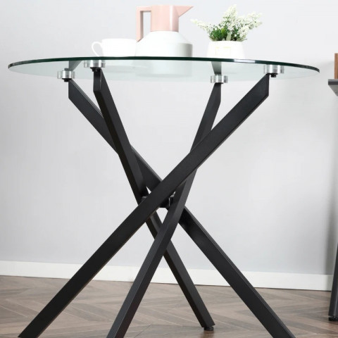 Kulatý konferenční stolek 80x80x75 cm | černý č.7