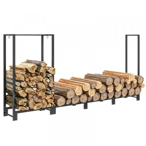 Stojan na palivové dřevo, 240 x 32 x 115 cm | černý č.5