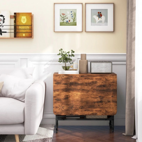 Malý skládací kuchyňský stůl, 130 x 80 x 74 cm | hnědý č.5