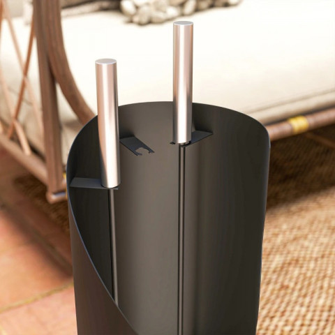 4dílná sada krbového příslušenství | černá č.6