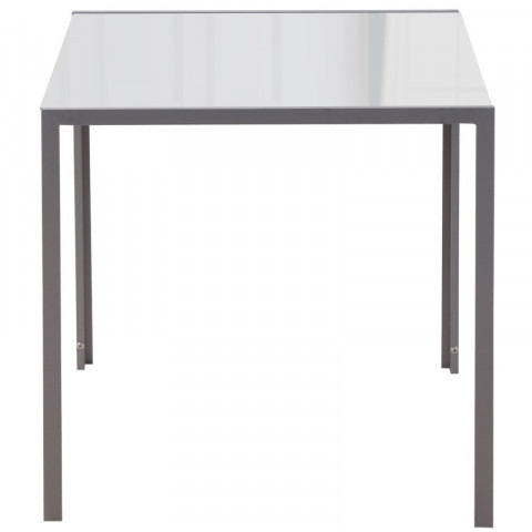 Jídelní stůl s deskou z tvrzeného skla, 75 x 75 x 75 cm | šedý č.5