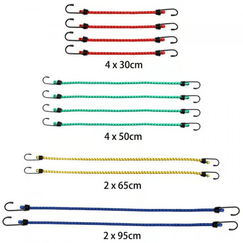 Upínací gumičky s háky 95cm | Modrá / Bílá / Červená č.5