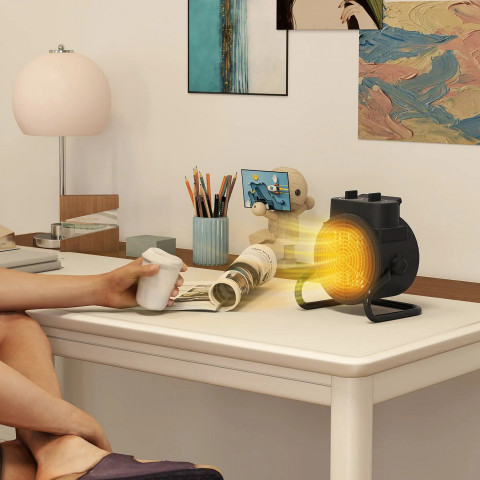 Elektrické topení se 3 režimy a ochranou proti přehřátí | černé č.4