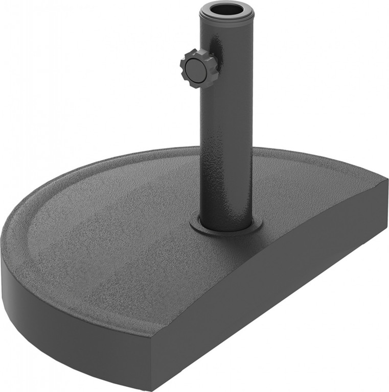 Půlkruhový držák slunečníku | černý