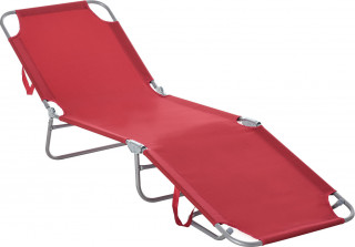 Skládací zahradní lehátko s 5 polohami | červené č.1