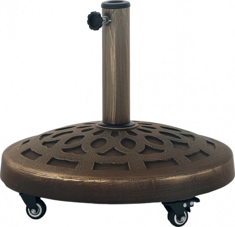 Pojízdný stojan na slunečník | bronzový