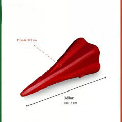 Štípací klín z uhlíkové oceli | červený č.2