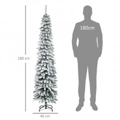 Umělý vánoční zasněžený stromek 180 cm | zelený + bílý č.3