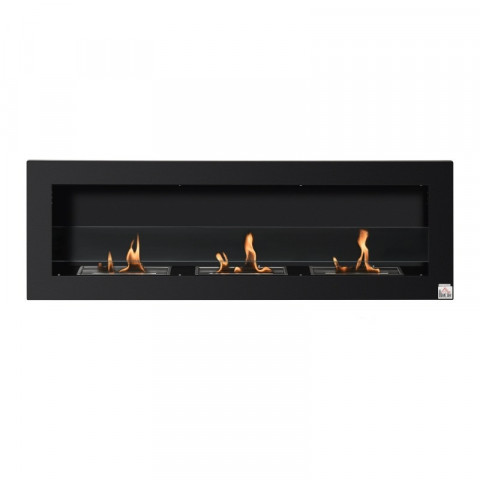 Bio etanolový krb se 3 hořáky, 120 x 15 x 40 cm | černý č.2