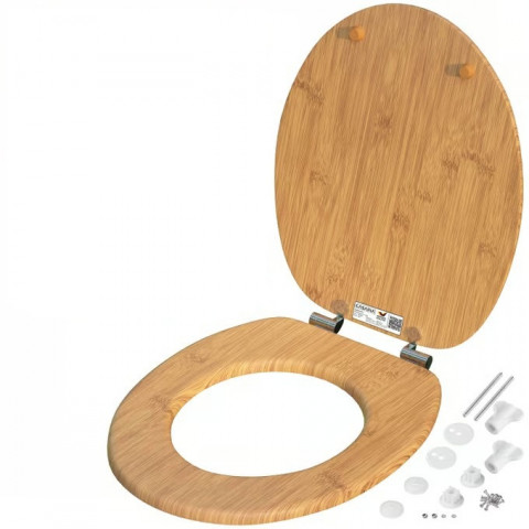 WC sedátko Bambus s tlumeným dovíráním č.4