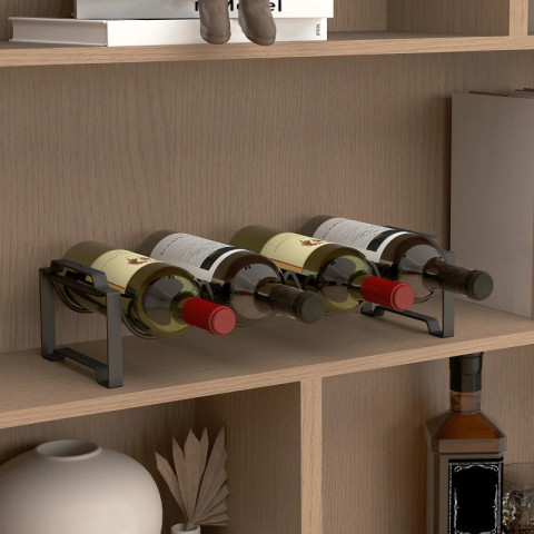 Stojan na 16 lahví vína | černý č.5