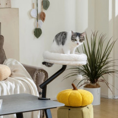 Kočičí pelíšek s možností přidělání ke stolu | krémově bílý č.1