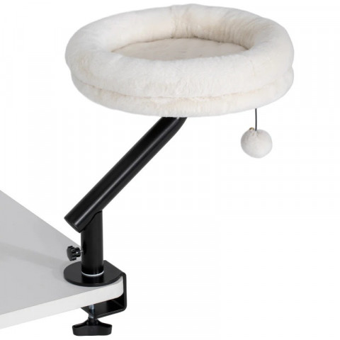 Kočičí pelíšek s možností přidělání ke stolu | krémově bílý č.4