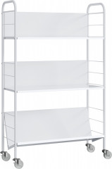 Pojízdný regál se 3 úrovněmi 69 x 26 x 108 cm | bílý č.1