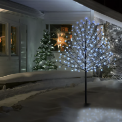 Dekorační svítící LED třešeň 180 cm 200 LED | studená bílá č.1