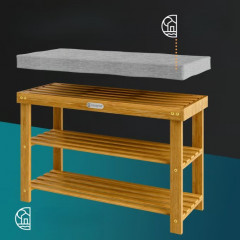 Botník z akáciového dřeva 90x30x48cm č.3