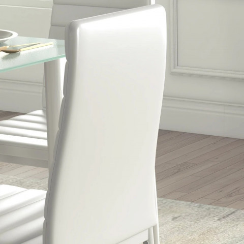 Jídelní stůl se 4 židlemi | bílý č.5