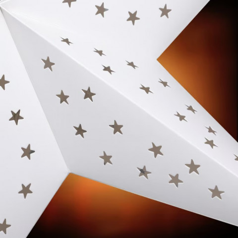 LED papírová hvězda | krémová č.7