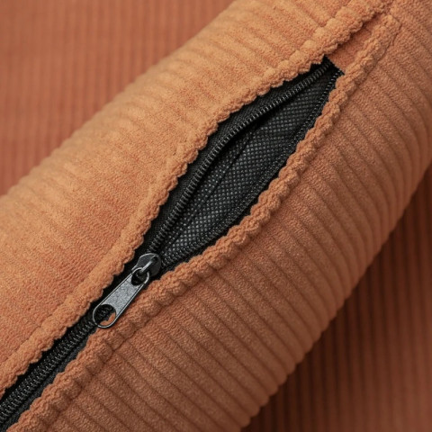 Čalouněné křeslo s područkami a bederním polštářem | oranžové č.3