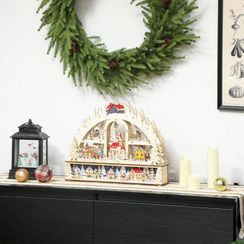 Vánoční vesnička s LED osvětlením | přírodní č.4