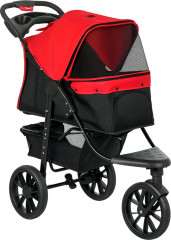 Skládací kočárek pro psy do 10 kg | červený č.1