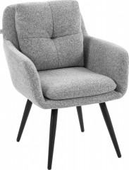 Relaxační křeslo s kovovými nohami | světle šedé č.1