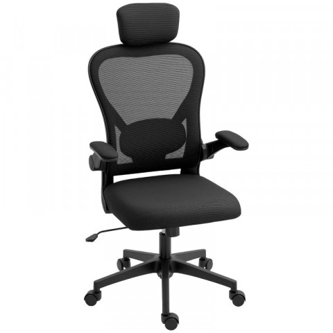 Ergonomická kancelářská židle se sklápěcími područkami | černá č.4