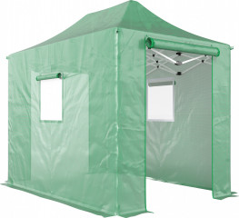 Skládací fóliovník se šikmou střechou 200 x 300 x 270 cm | zelený č.1