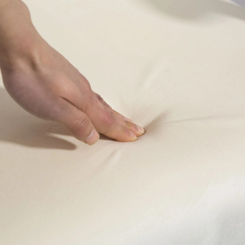 Čalouněné křeslo se sametovým vzhledem | krémově bílé č.4