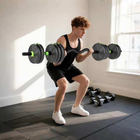 Nastavitelná sada činek 3 v 1, 25 kg | černá č.5