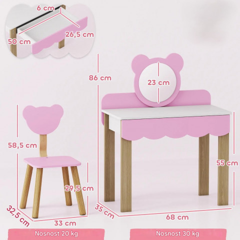 Dětský kosmetický set | růžový + bílý č.2