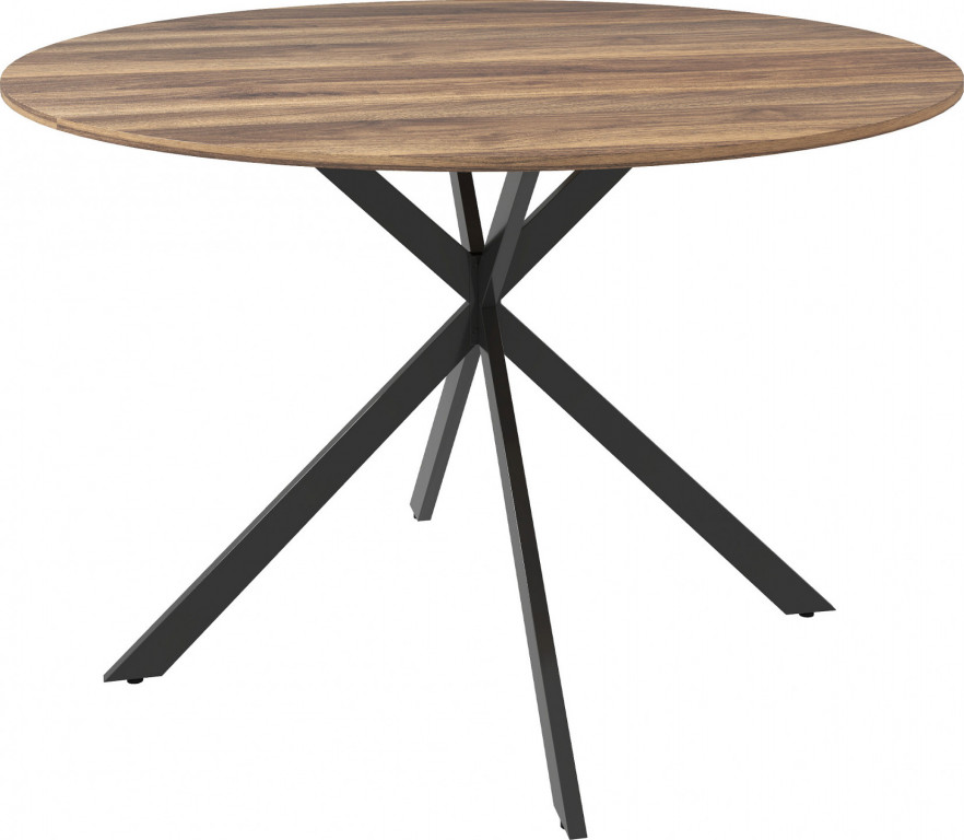 Kulatý jídelní stůl pro 4 osoby průměr 120 cm | tmavě hnědý
