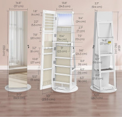 Otočná uzamykatelná šperkovnice se zrcadlem č.3