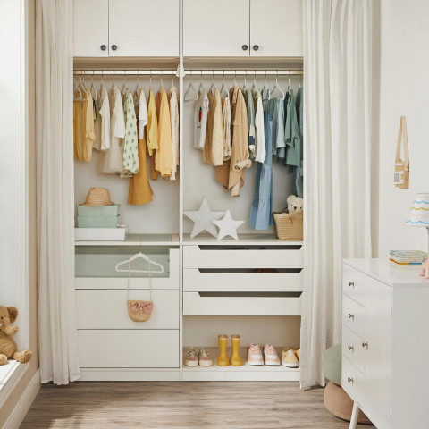 Sametová dětská ramínka balení 50 ks | bílé č.5