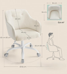 Pohodlné křeslo k psacímu stolu | béžové č.2