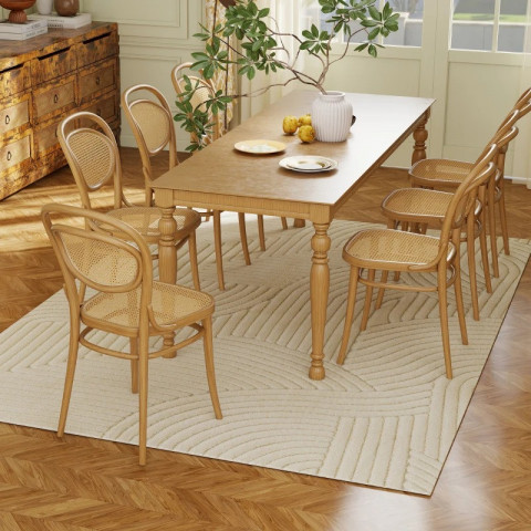 Protiskluzový koberec s vysokým vlasem 230 x 160 cm | krémově bílý č.5