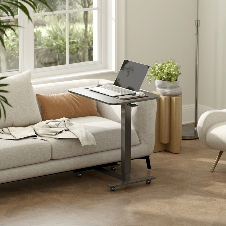 Výškově nastavitelný stolek na notebook, 65 x 48 x 70-110 cm | černý