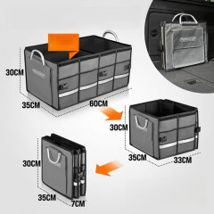 Organizér do kufru auta 60x35x30cm | šedý č.2