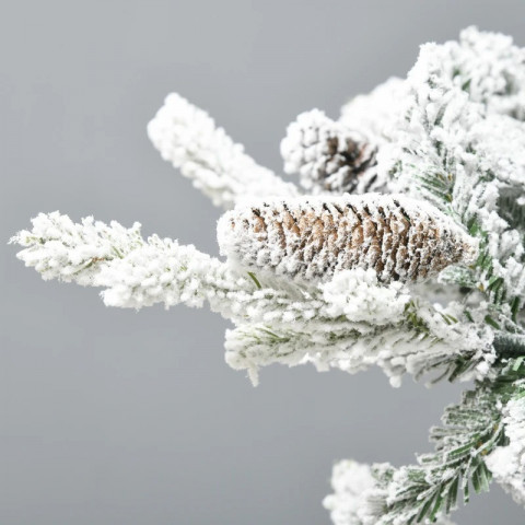 Vánoční stromek 180 cm s umělým sněhem | zelený + bílý č.4