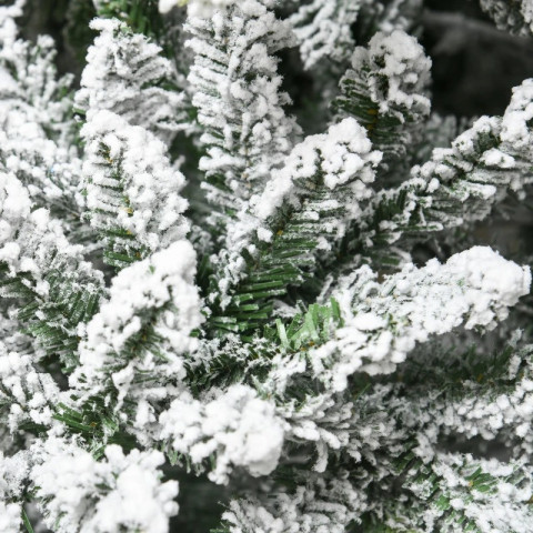 Vánoční stromek 180 cm s umělým sněhem | zelený + bílý č.5