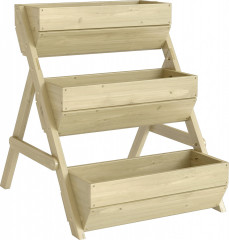 Vertikální vyvýšený záhon se 3 patry 65 x 75 x 76 cm | zelený č.1