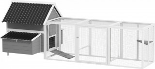 Kurník s výběhem 283 x 133,5 x 112 cm | šedý č.1